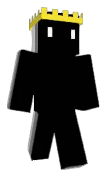 black and white Minecraft skin — Classic model