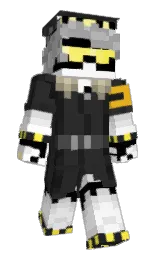 mine shaft and white Minecraft skin — Classic model