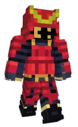 cinder and alizarin crimson Minecraft skin — Classic model