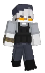 black and cod gray Minecraft skin — Classic model