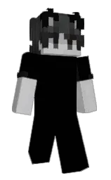 black and black russian Minecraft skin — Slim model — first worn by fvsz
