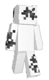 white and tundora Minecraft skin — Classic model — first worn by b1ondedd