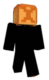 black and tango Minecraft skin — Classic model — first worn by WebNX