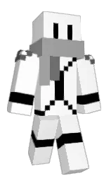 white and black Minecraft skin — Classic model