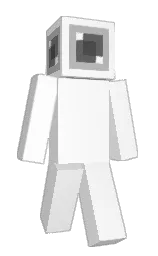 white and silver Minecraft skin — Classic model — first worn by NoobDaddddd