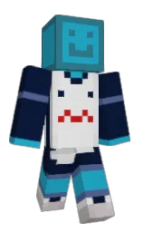 curious blue and black pearl Minecraft skin — Classic model