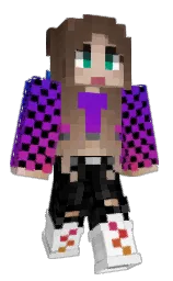 black and purple Minecraft skin — Classic model