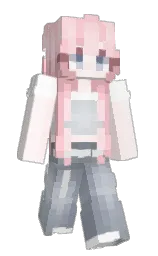 blossom and wisp pink Minecraft skin — Slim model — first worn by cyneow