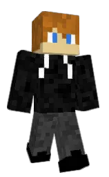 black and putty Minecraft skin — Classic model