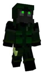 black bean and black Minecraft skin — Classic model — first worn by Mouryinn
