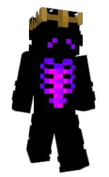 black and electric violet Minecraft skin — Classic model — first worn by lololosik1w658