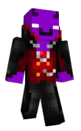 electric violet and black Minecraft skin — Classic model