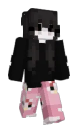 moci's Minecraft skin wearing the Purple Heart cape