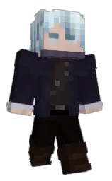 black and cinder Minecraft skin — Classic model — first worn by yInsanez