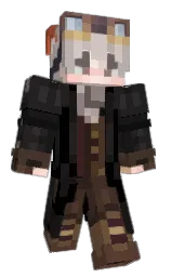mine shaft and black Minecraft skin — Classic model