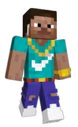 bondi blue and wild sand Minecraft skin — Classic model — first worn by mustakabG