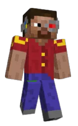 FunkMarvel's Minecraft skin wearing the Migrator cape