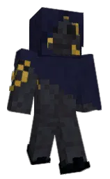Doloment's Minecraft skin wearing the Purple Heart cape