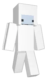 white and titan white Minecraft skin — Classic model — first worn by airygott99