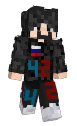 heavy metal and cod gray Minecraft skin — Slim model