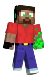 QuickAdam's Minecraft skin wearing the Menace cape