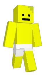 yellow and white Minecraft skin — Classic model — first worn by Maelpotdemiel