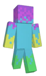 black and medium purple Minecraft skin — Classic model — first worn by Kami846