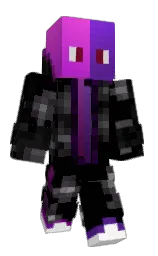black and white Minecraft skin — Classic model — first worn by IOPlay09