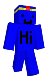 blue and black Minecraft skin — Slim model