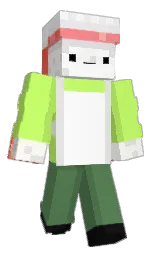 black and glade green Minecraft skin — Classic model — first worn by Sarmon_MC