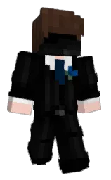 black and cod gray Minecraft skin — Slim model
