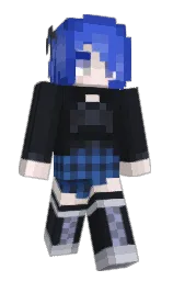 shark and royal blue Minecraft skin — Slim model — first worn by Miinaa_EN