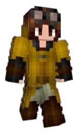 white and brown derby Minecraft skin — Classic model — first worn by areboque