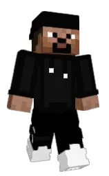 black and cod gray Minecraft skin — Classic model