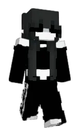 black and shark Minecraft skin — Slim model — first worn by noevii