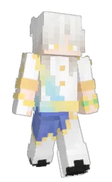 white and hint of red Minecraft skin — Slim model — first worn by kn14n