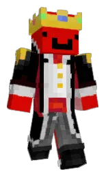 black and guardsman red Minecraft skin — Classic model