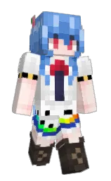 white and cornflower blue Minecraft skin — Slim model — first worn by wuyang4