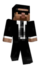 black and cod gray Minecraft skin — Slim model
