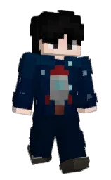 blue charcoal and midnight Minecraft skin — Slim model — first worn by montyaxx