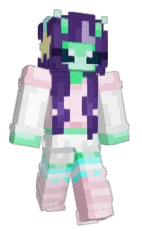 NeonAsh1yn's Minecraft skin wearing the Aurora cape