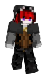 dove gray and black Minecraft skin — Slim model