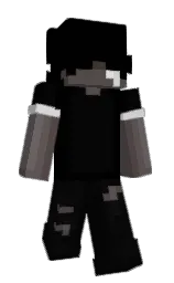 black and cod gray Minecraft skin — Classic model