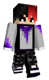black and dusty gray Minecraft skin — Classic model