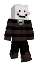 black and cocoa brown Minecraft skin — Slim model — first worn by SGoober