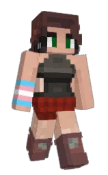cashmere and ferra Minecraft skin — Slim model — first worn by RAVENB0NE
