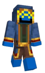 science blue and cloud burst Minecraft skin — Classic model