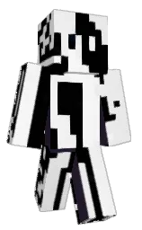 bleached cedar and black Minecraft skin — Classic model