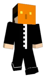 black and caramel Minecraft skin — Classic model