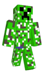 harlequin and white Minecraft skin — Slim model
